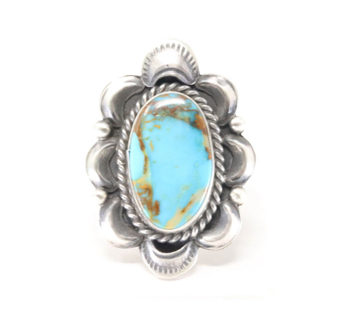Native made Adjustable Kingman Turquoise Ring
