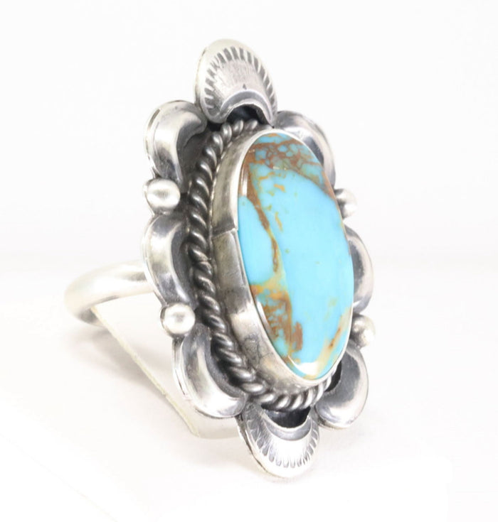 Native made Adjustable Kingman Turquoise Ring