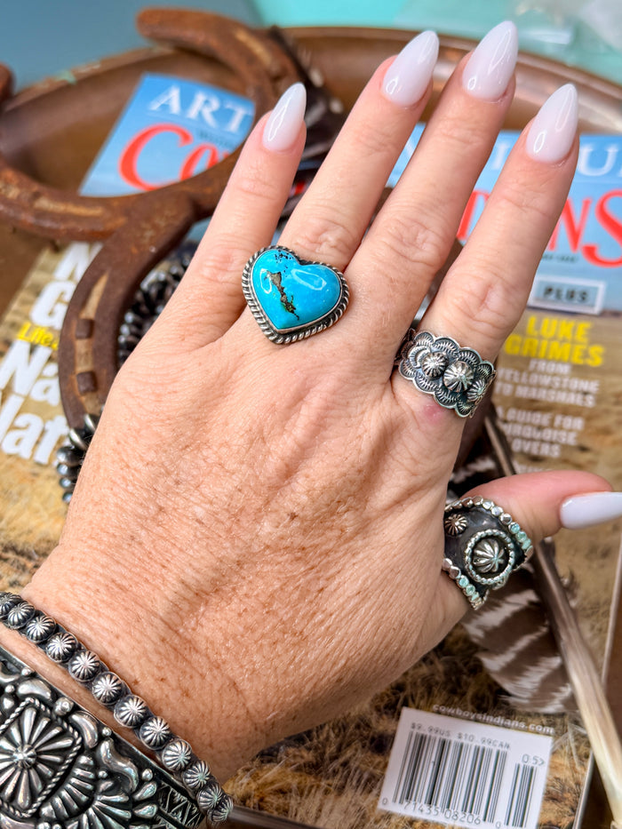 Native Made Big Heart Ring by LC