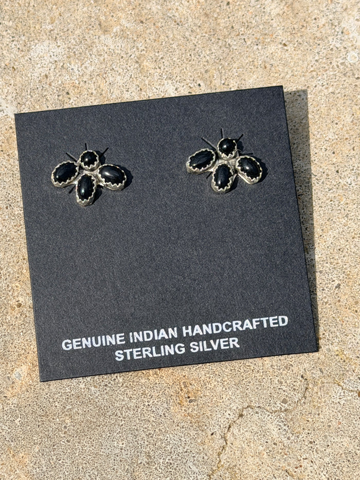 Native Made Cluster Onyx Post Earrings