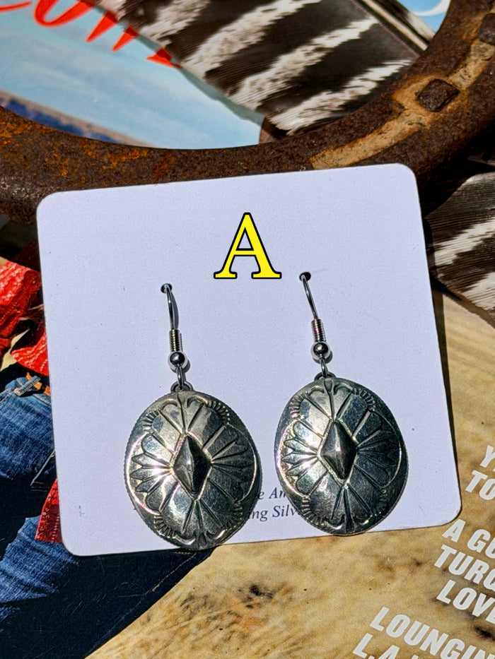 Native Made Concho Earrings