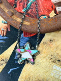 Native Made Cotton Candy Star Necklace by Donovan Skeet