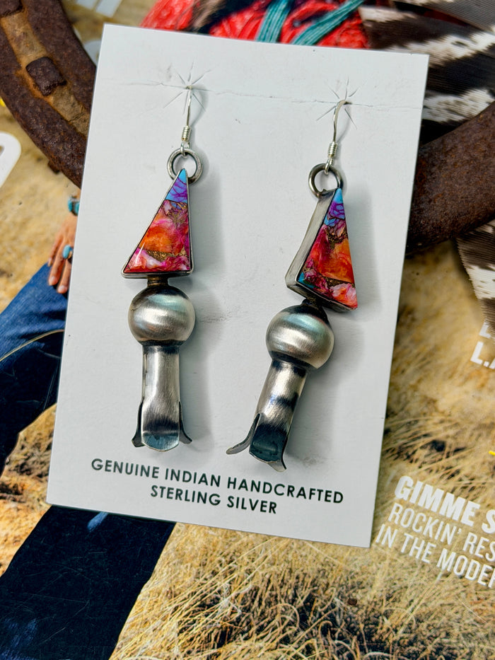 Native Made Dahlia and Blossom Earrings by Tia Long
