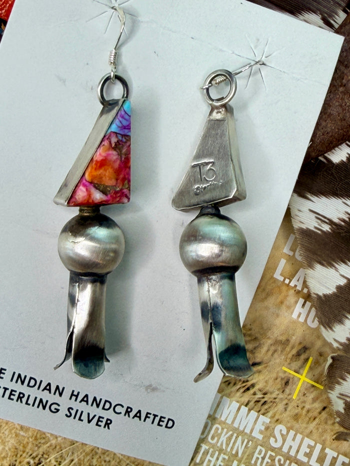 Native Made Dahlia and Blossom Earrings by Tia Long