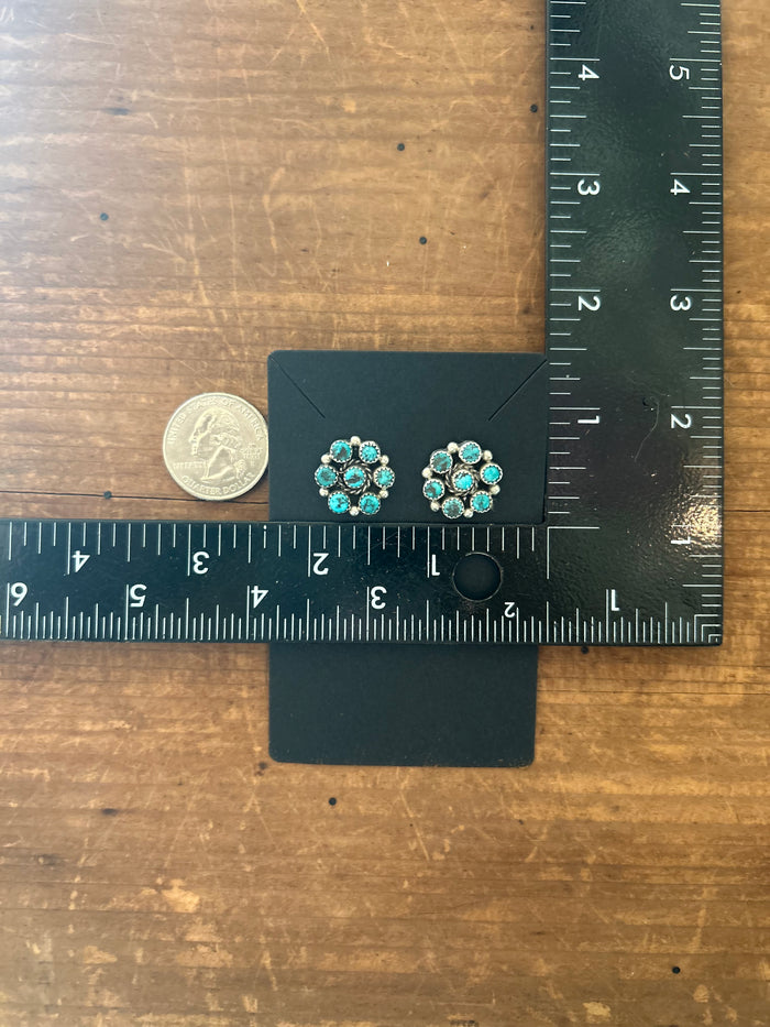 Native Made Dry Creek Turquoise Studs by Maxine Ramirez