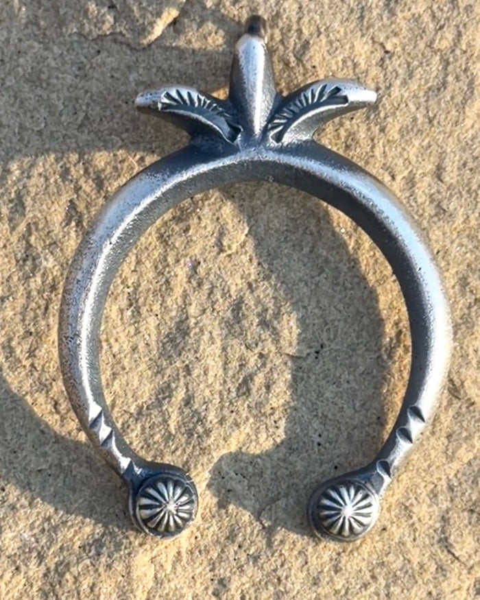 Native Made Handcrafted Sterling Silver Naja Pendant by Martha Cayatineto