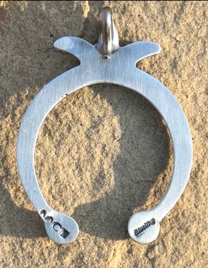 Native Made Handcrafted Sterling Silver Naja Pendant by Martha Cayatineto