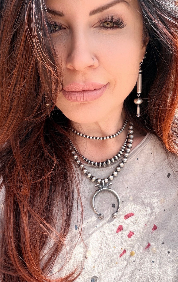 Native Made Handcrafted Sterling Silver Naja Pendant by Martha Cayatineto