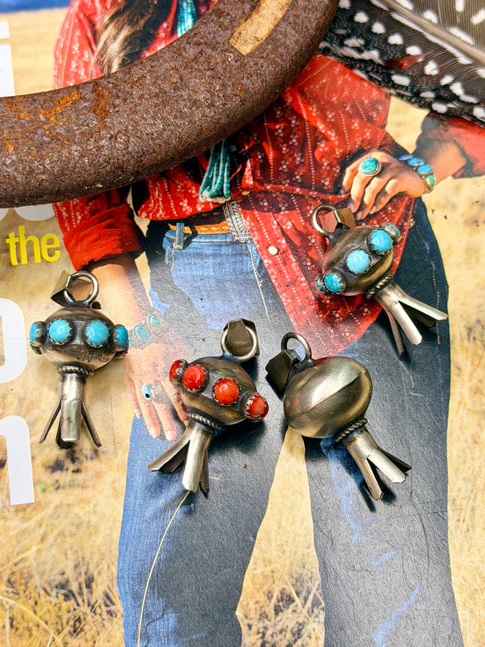 Native Made Monica Smith Navajo Blossom Pendant- Choose your color
