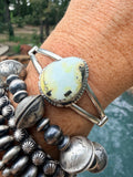 Native Made Palomino Sterling Silver Cuff by Samson Etsitty