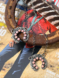Native Made Pink Conch Naja Necklace