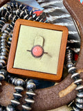 Native Made Pink Conch Ring by Ester White size 7