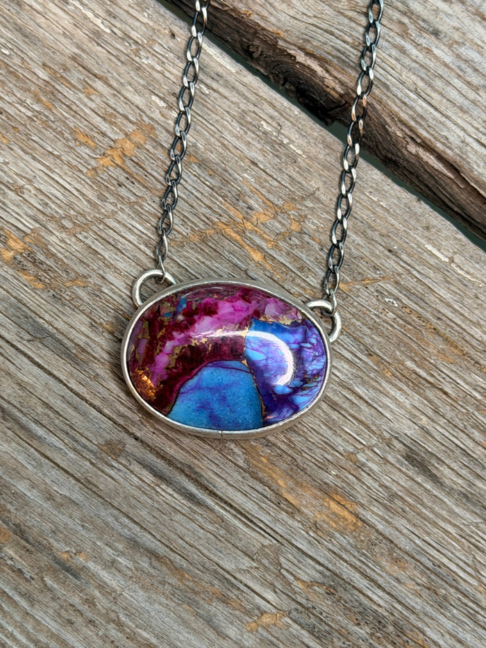 Native Made Pink Dream Mojave 16” Necklace by Judith Dixon