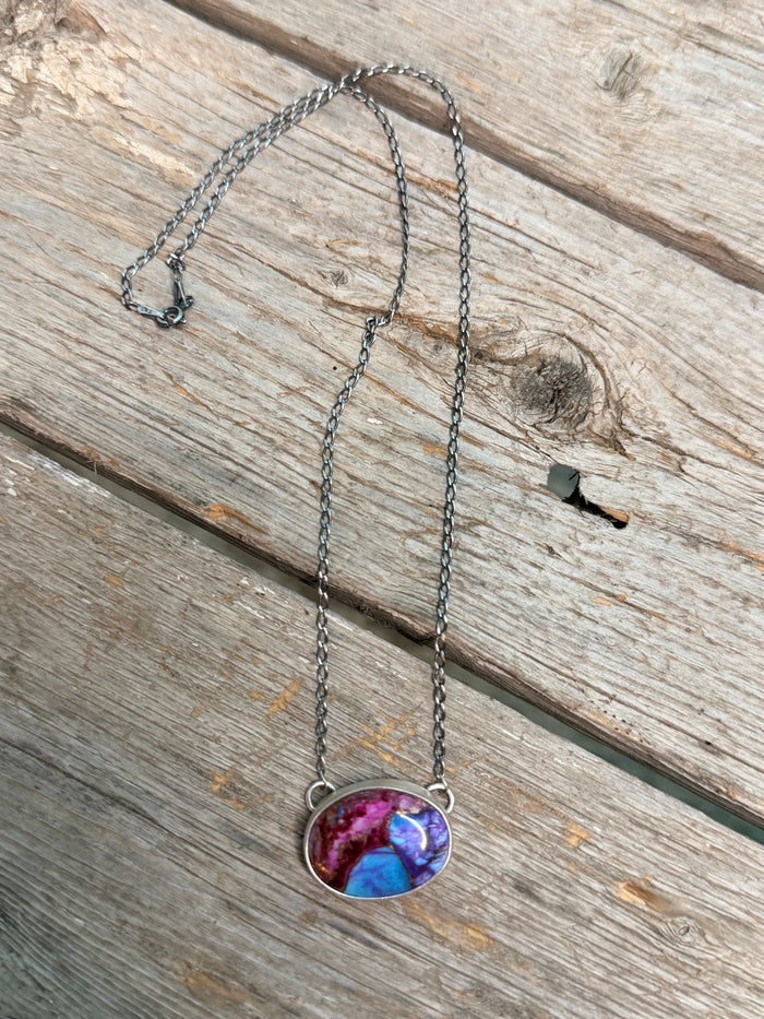 Native Made Pink Dream Mojave 16” Necklace by Judith Dixon