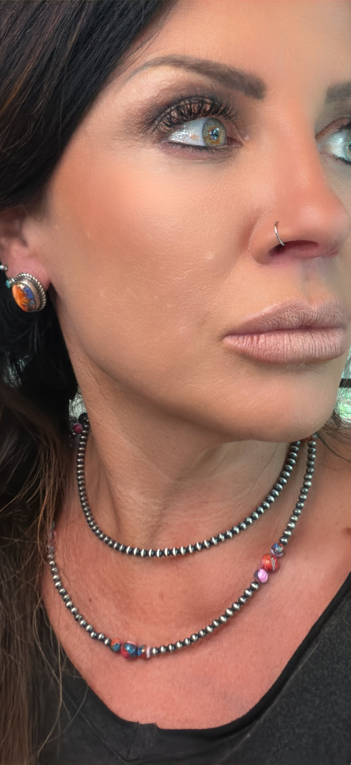 Native Made Pink Dream Oval Earrings