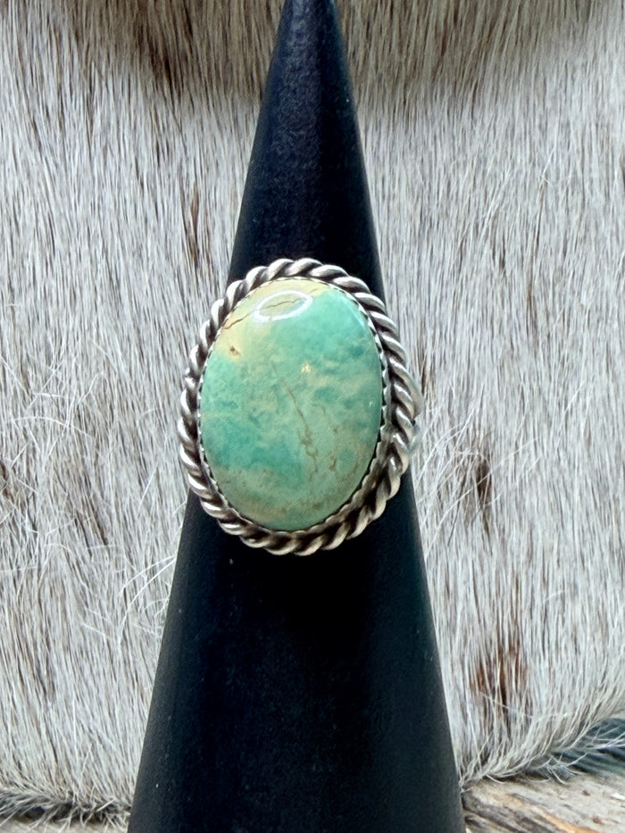 Native Made Royston Dome Turquoise Sterling Silver Ring Size 6
