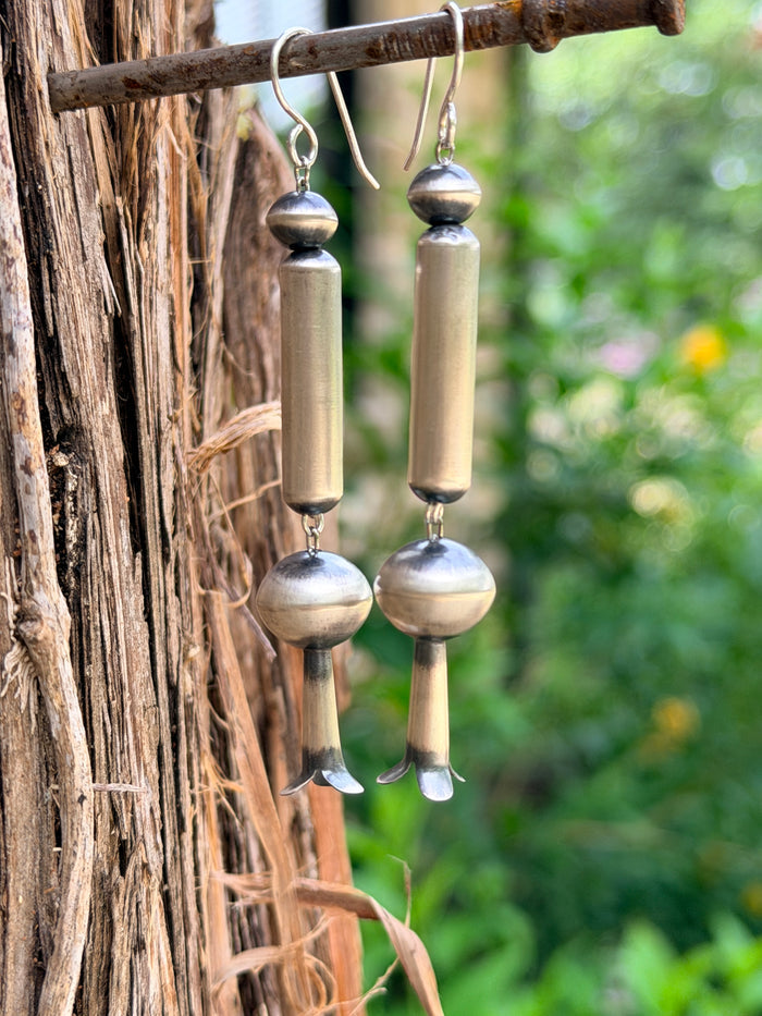Native Made Saucer, Barrel and Blossom Earrings by Tonisha Haley