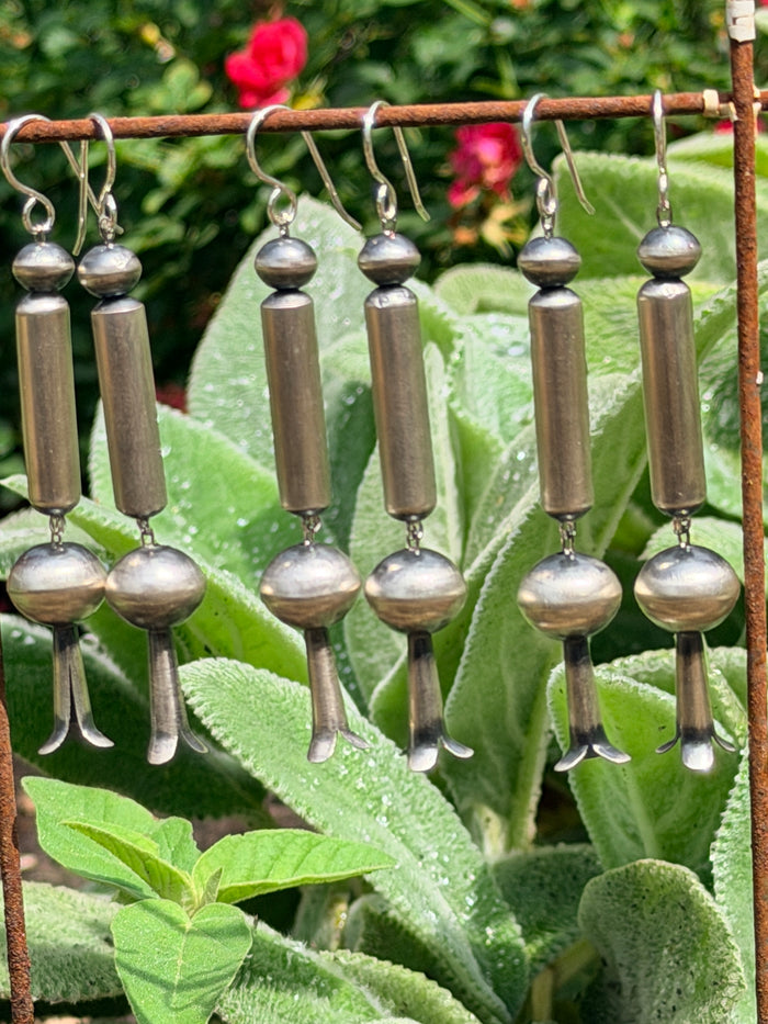 Native Made Saucer, Barrel and Blossom Earrings by Tonisha Haley