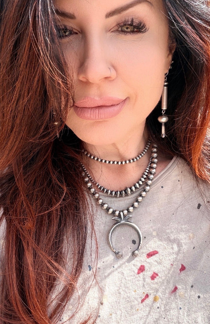 Native Made Saucer, Barrel and Blossom Earrings by Tonisha Haley