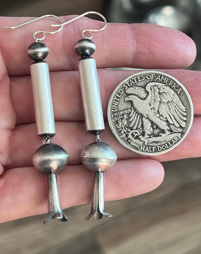 Native Made Saucer, Barrel and Blossom Earrings by Tonisha Haley