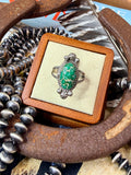 Native Made Sonoran Gold Ring with Starburst size 8.5