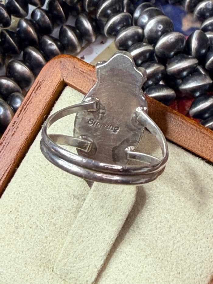 Native Made Sonoran Gold Ring with Starburst size 8.5
