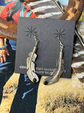 Native made Sterling and Onyx Feather Earrings