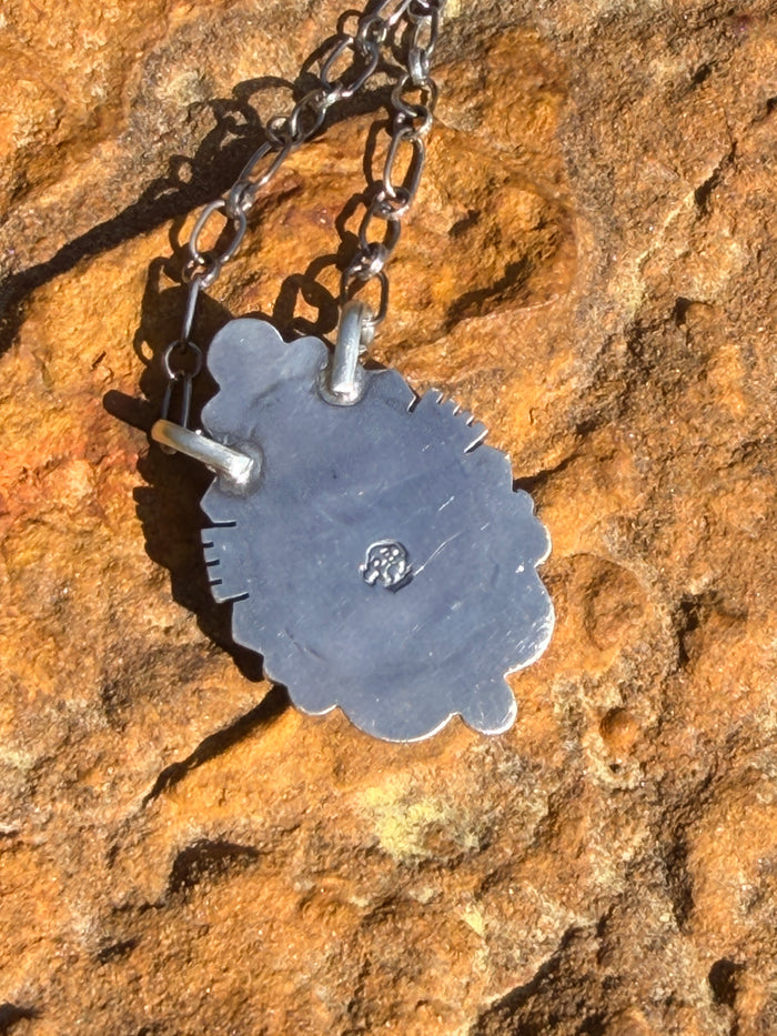 Native Made Sterling Silver Sonoran Gold Necklace By Daniel Benally. From R.B Company