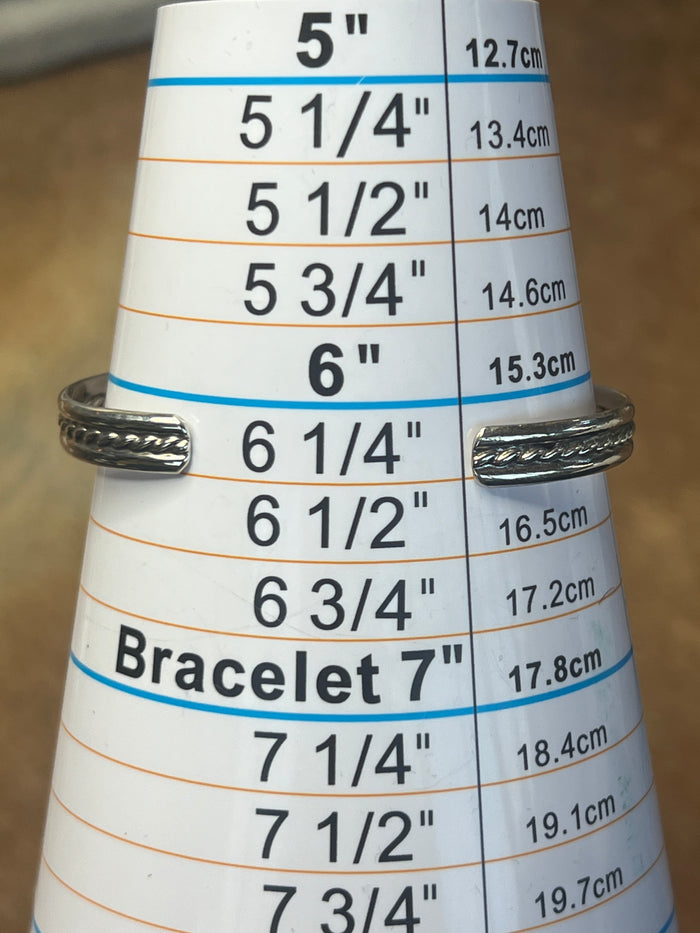 Native Made Sterling Silver Turquoise Bracelet Cuff By Harry B. Yazzie