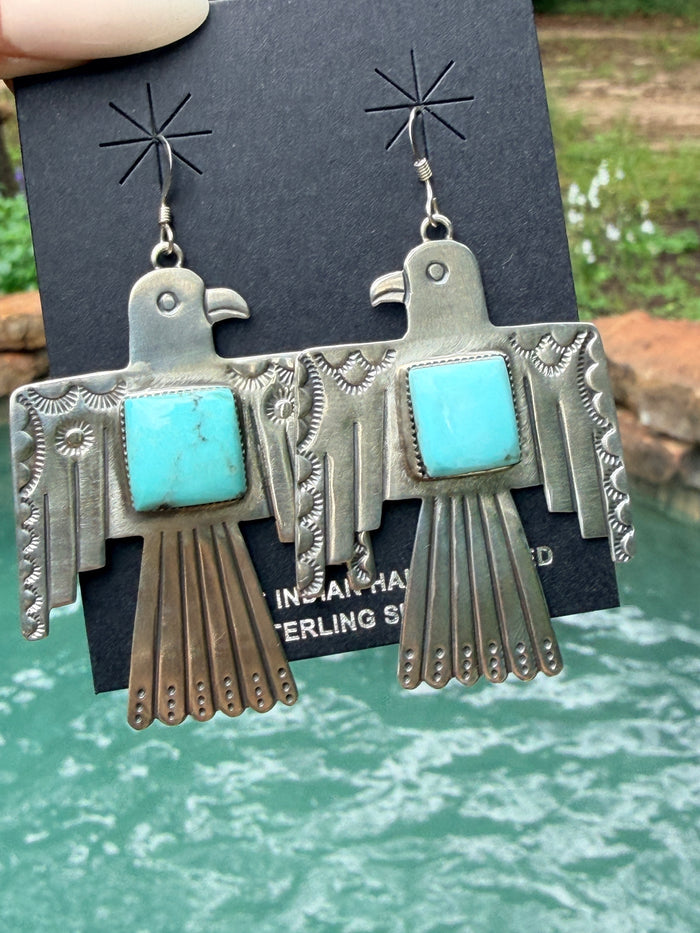 Native Made Thunderbird Earrings by Navajo artist Maxine Ramirez
