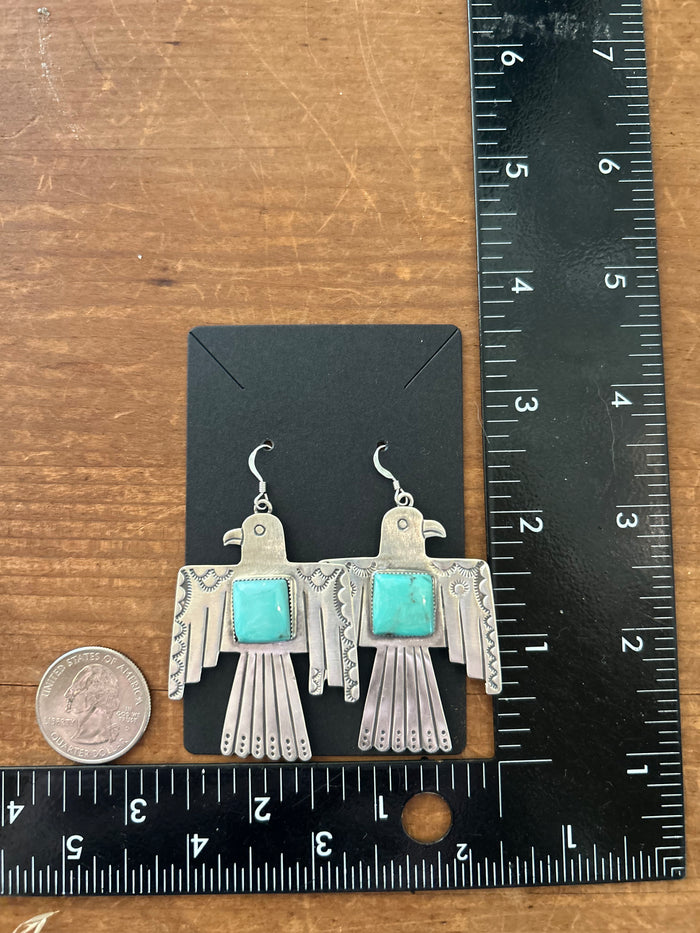 Native Made Thunderbird Earrings by Navajo artist Maxine Ramirez