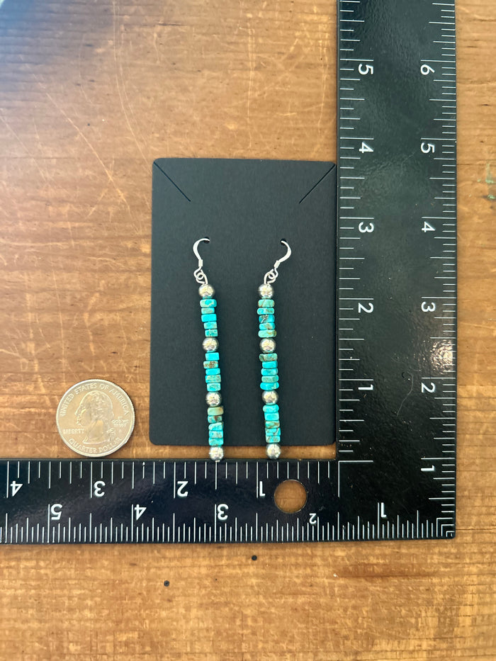 Native Made Turquoise and Sterling Earrings
