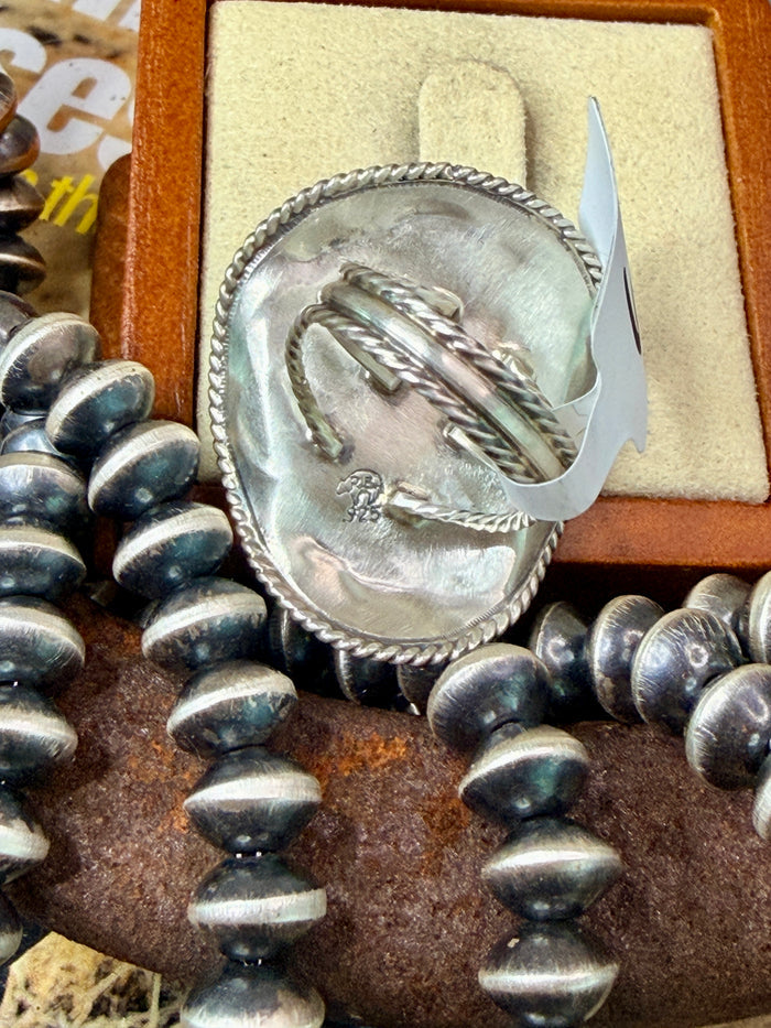 Native Made Turquoise Cowboy Hat Ring by Bobby Platero