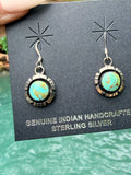 Native Made Turquoise Dangle Earrings by Amos Begay