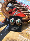 Native Made Turquoise Thunderbird Earrings