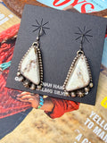 Native Made White Buffalo Earrings by Yellowhorse