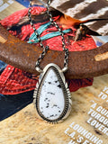 Native Made White Buffalo Necklace by Artist Alfred Martinez