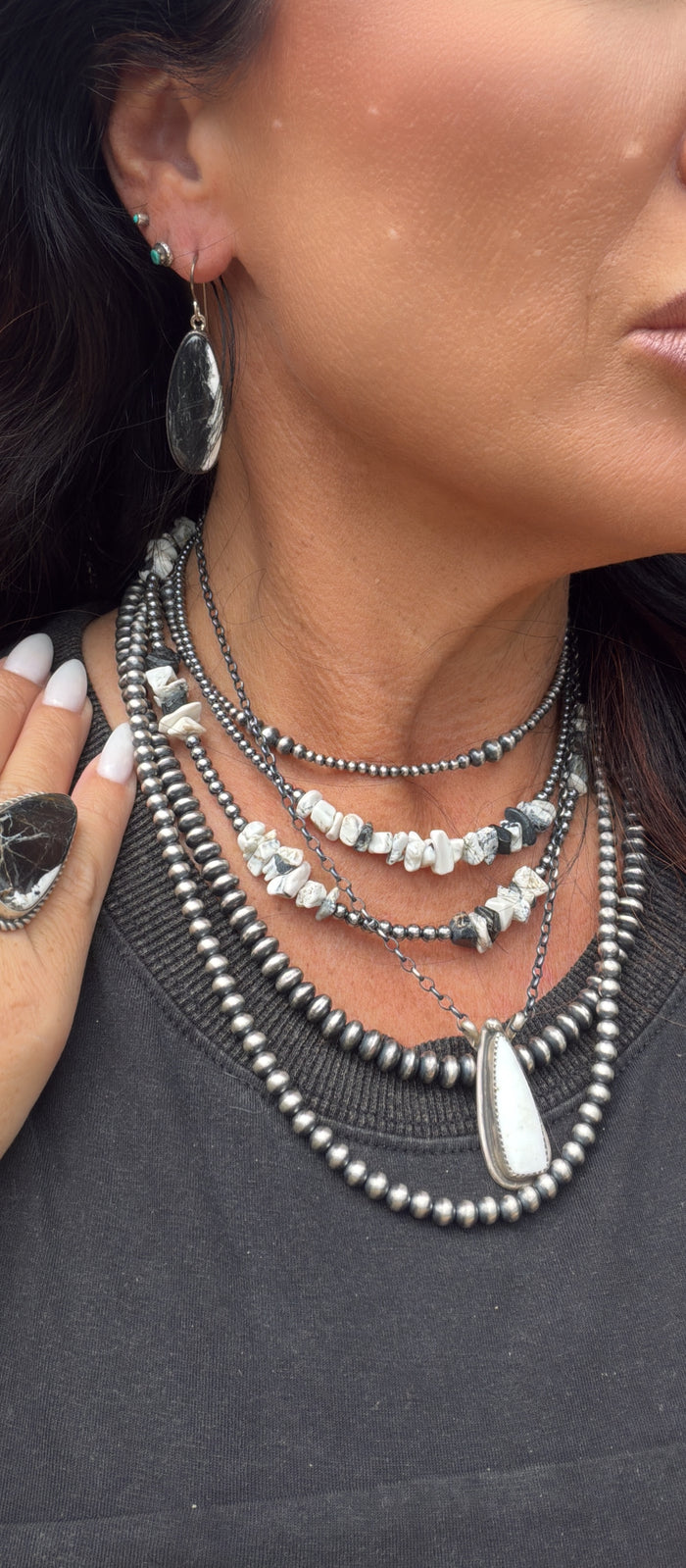 Native Made White Buffalo Necklace by Vernon Hale