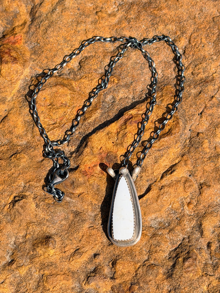 Native Made White Buffalo Necklace by Vernon Hale