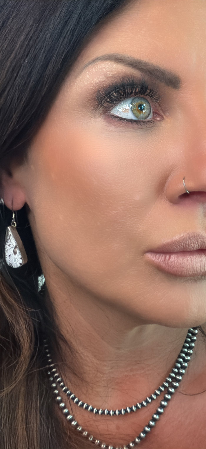 Native Made Wild Horse Teardrop Earrings by Alice Johnson