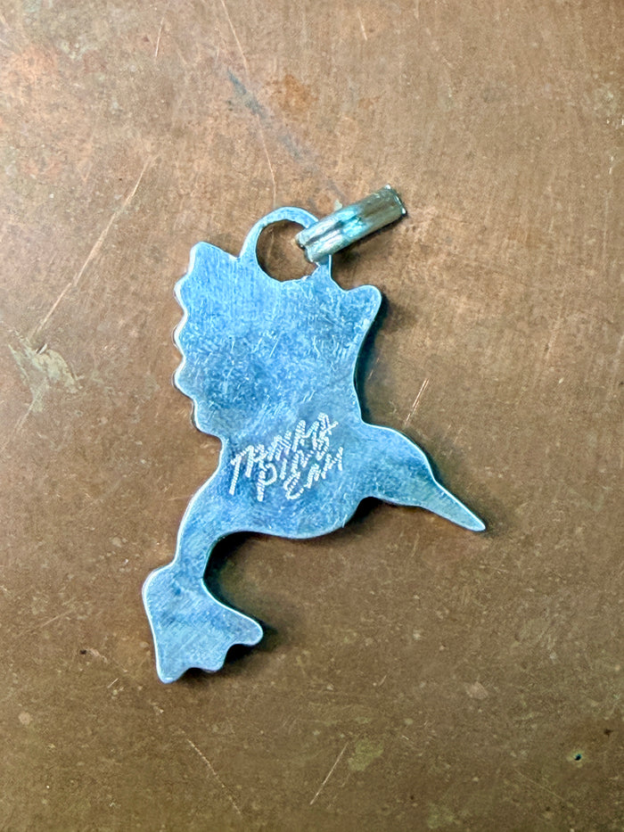 Native Made Zuni Hummingbird Pendant By Tamara Pinto