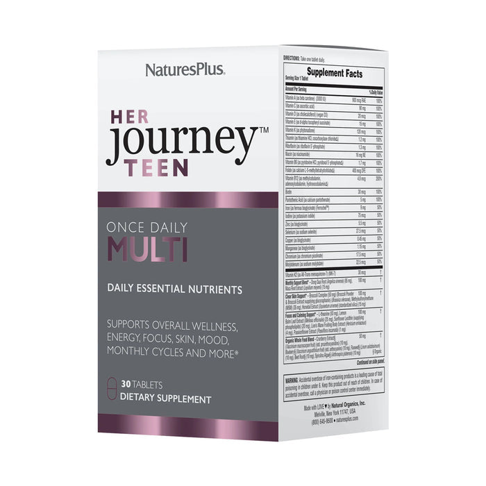 NaturesPlus Her Journey Multi dietary supplement box.