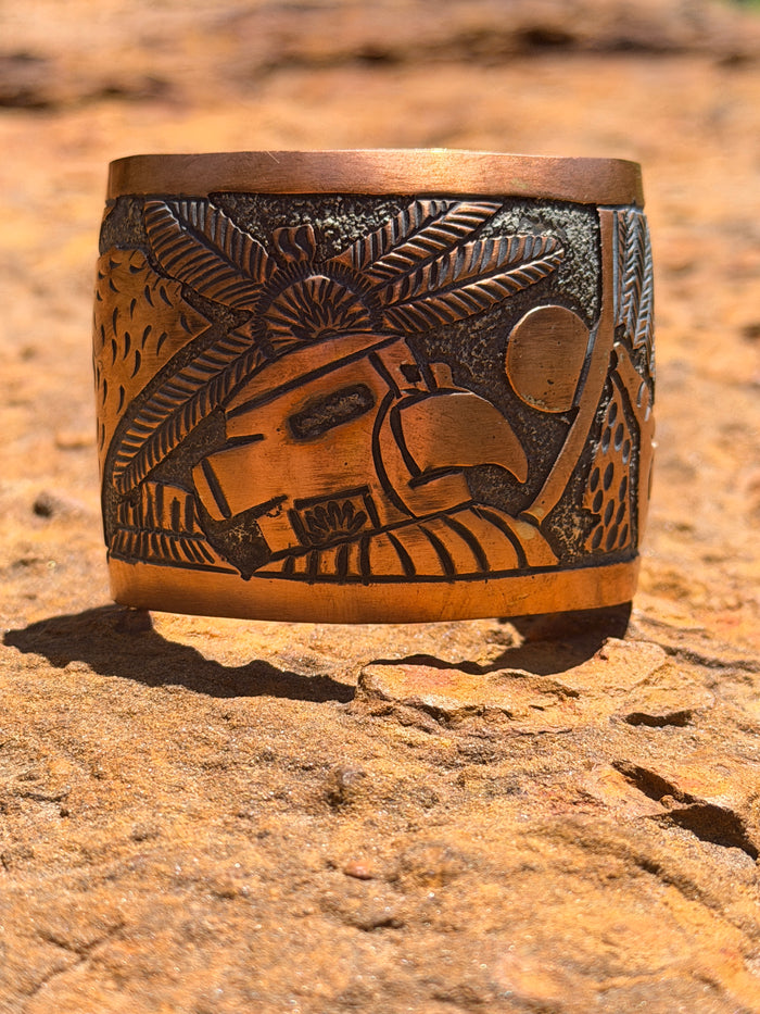 Navajo Copper Storyteller Cuff by Becenti