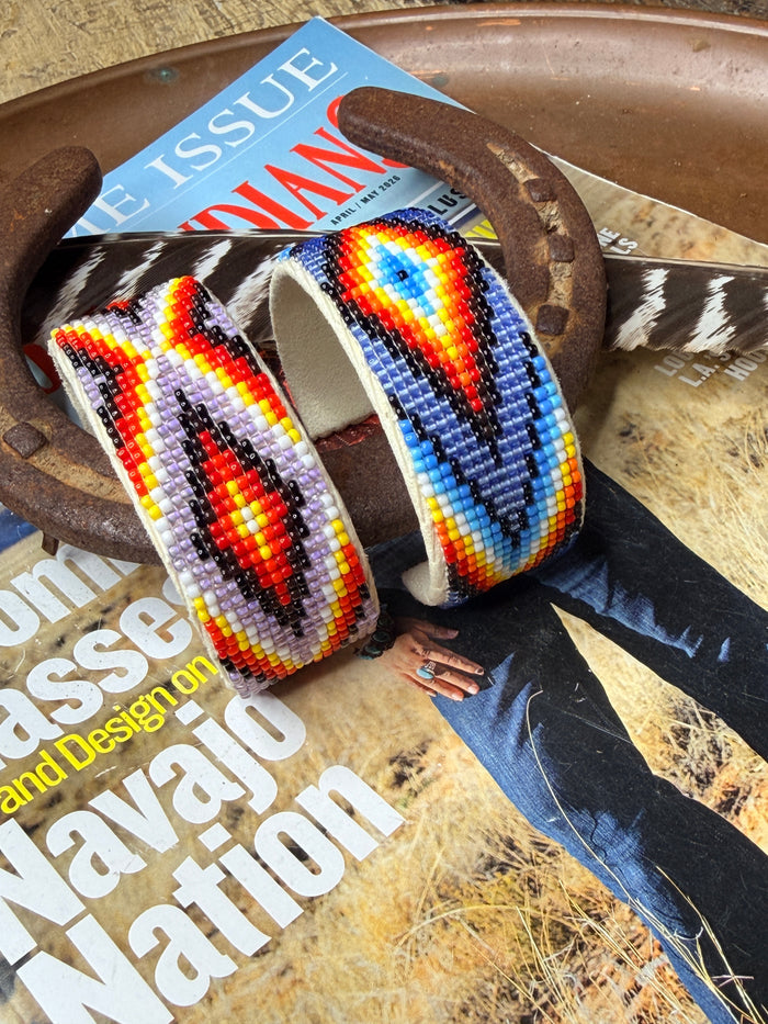 Navajo Handmade Beaded Cuff by Jacqueline Cleveland