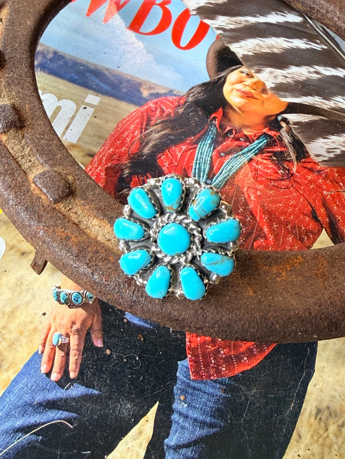 Navajo Handmade Cluster Ring by Jason Benally
