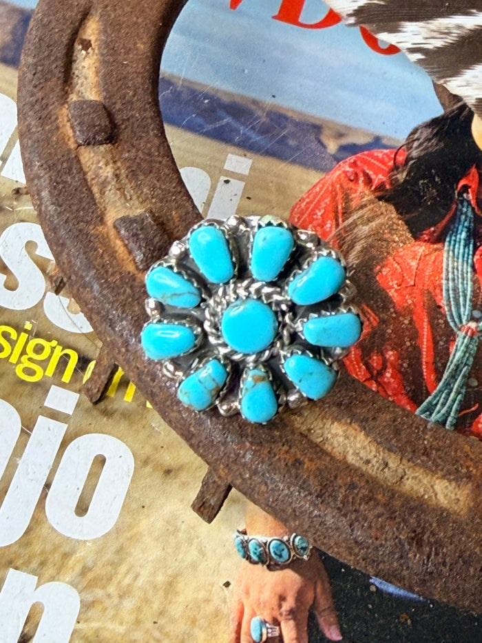Navajo Handmade Cluster Ring by Jason Benally