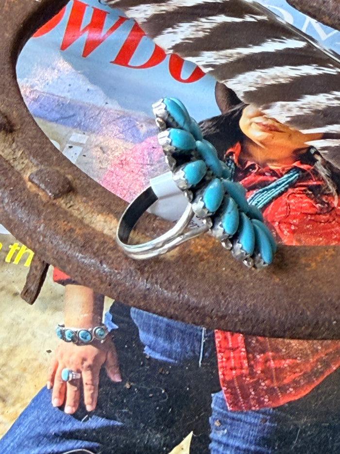 Navajo Handmade Cluster Ring by Rosana Williams