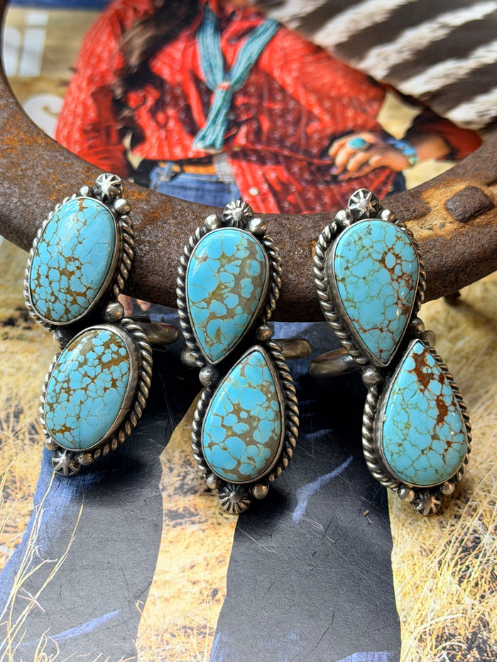 Navajo Handmade Mine #8 Adjustable Ring by Eugene Belone