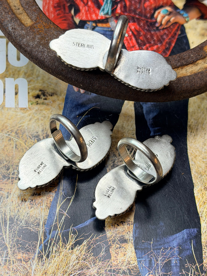Navajo Handmade Mine #8 Adjustable Ring by Eugene Belone