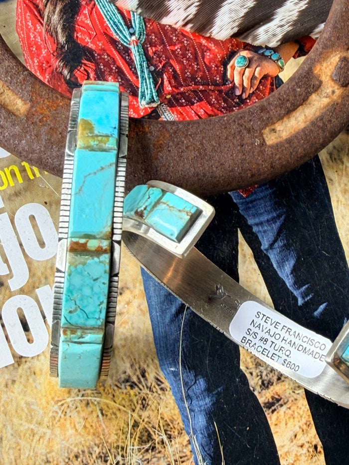 Navajo Handmade Mine #8 Cuff by Steve Francisco